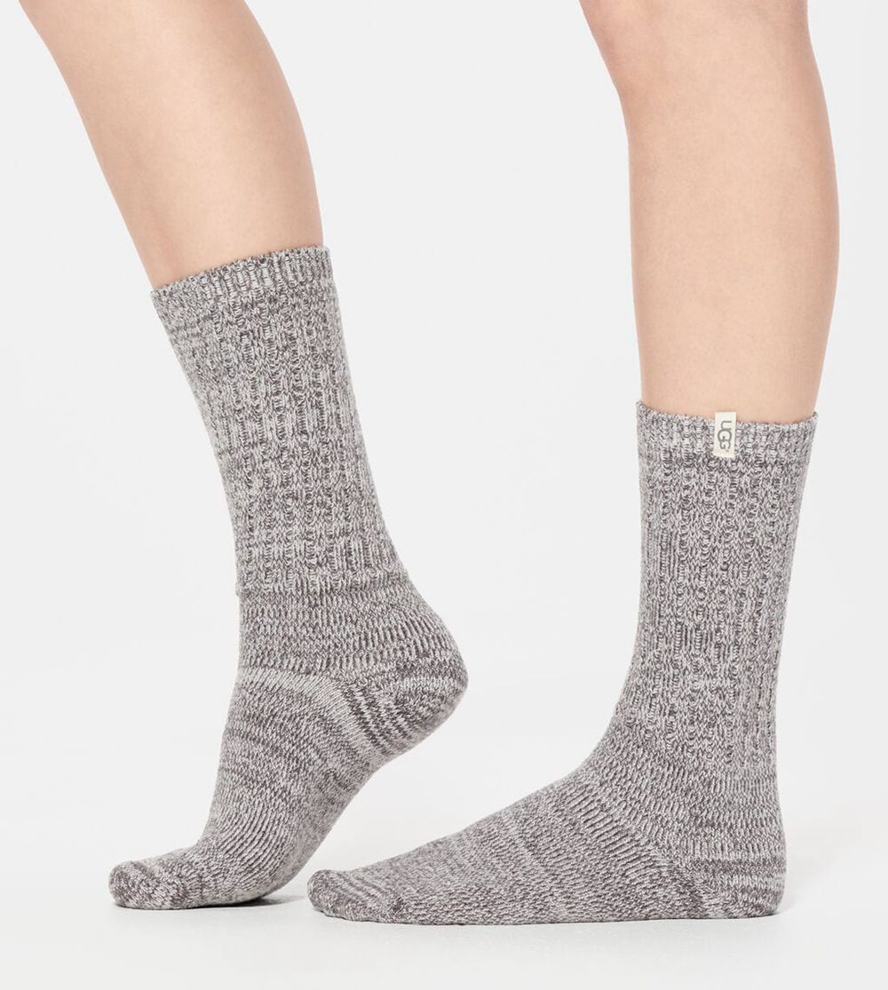 Ugg Socks Canada - Ugg Women's Rib Knit Slouchy Crew Grey